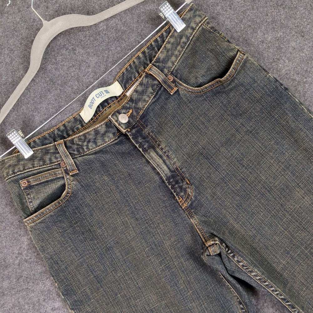 Gap Womens Boot Cut Jeans Dark Wash Stretch Blue Denim 14‎ Regular Made in USA